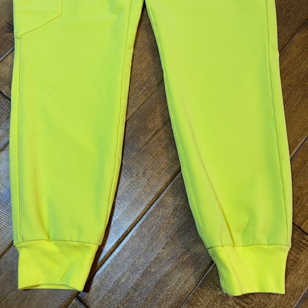 Figs High Waist Zamora Jogger Scrub Pants Nurse Doctor Lifesaver Yellow Small - Picture 12 of 12
